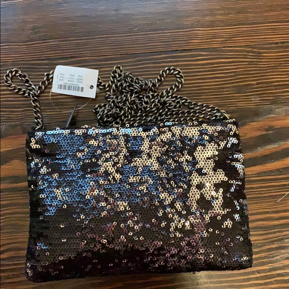 Black sequin JCrew clutch - brand new with tag! - Picture 3 of 4
